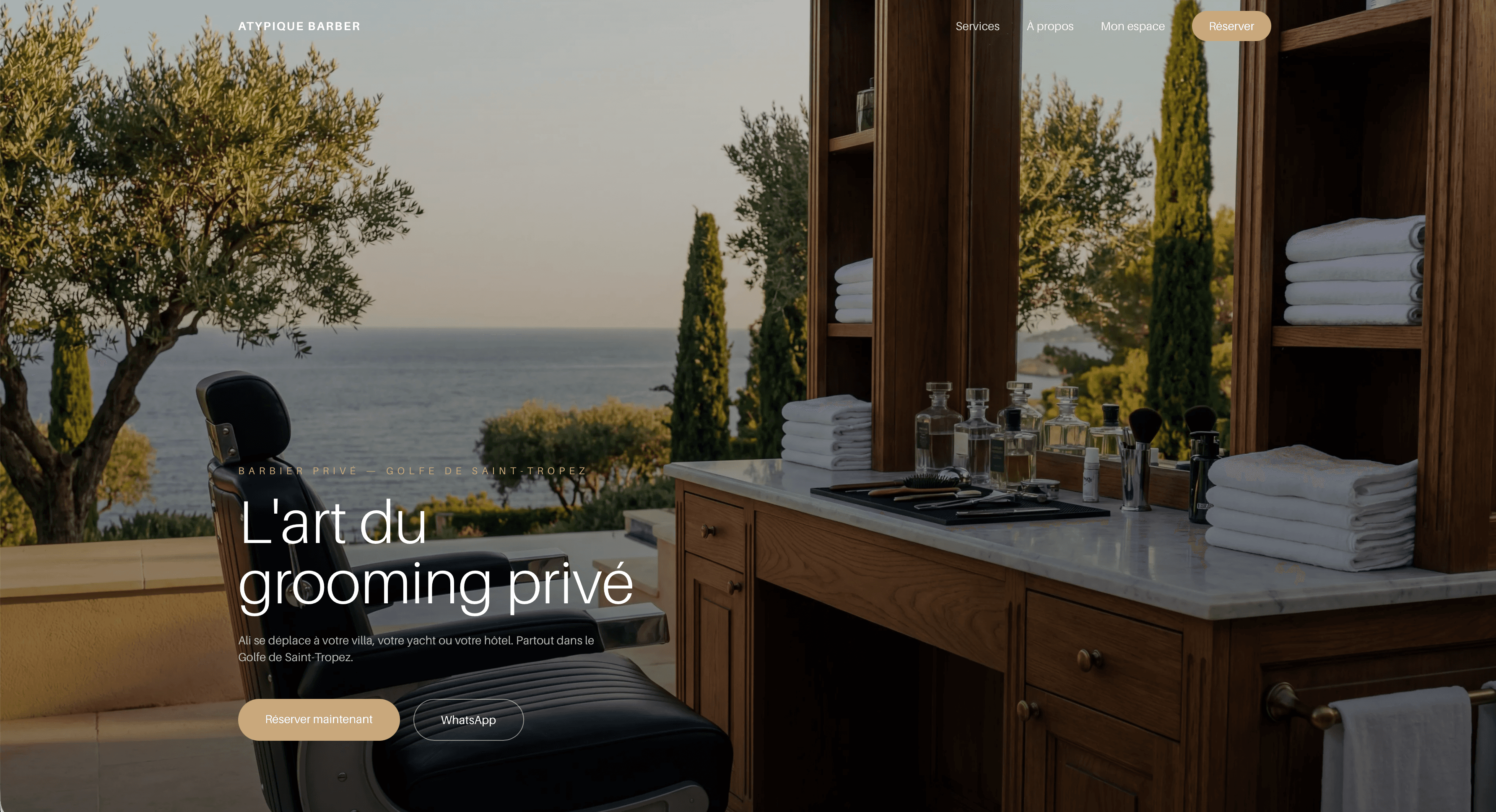 Aperçu du projet Atypique Barber Saint-Tropez